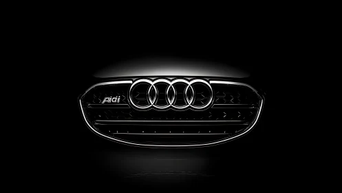 Midnight chrome grille sculpture of a luxury speed icon.