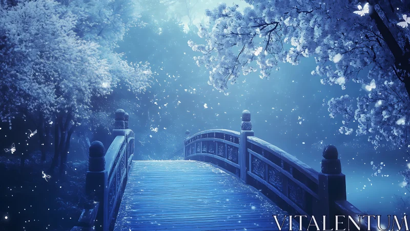 Moonlit blossom bridge invites a gentle walk into wonder