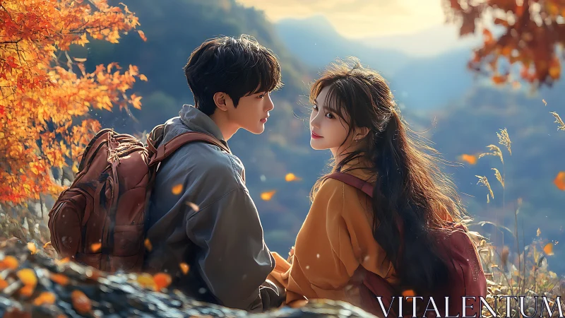 Two Souls Connect Beneath Golden Autumn Skies