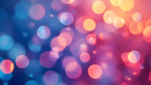 Vibrant bokeh lights in dreamy abstract style on colorful background.