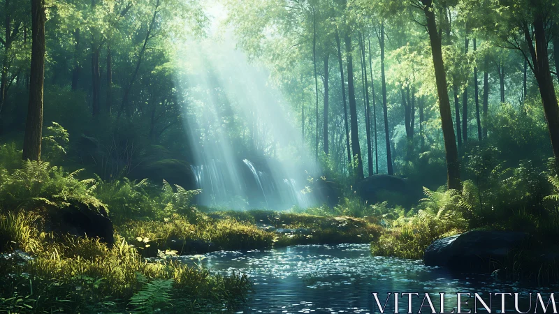 Luminous Cathedral: Where Sunlight Dances Through Ancient Forest