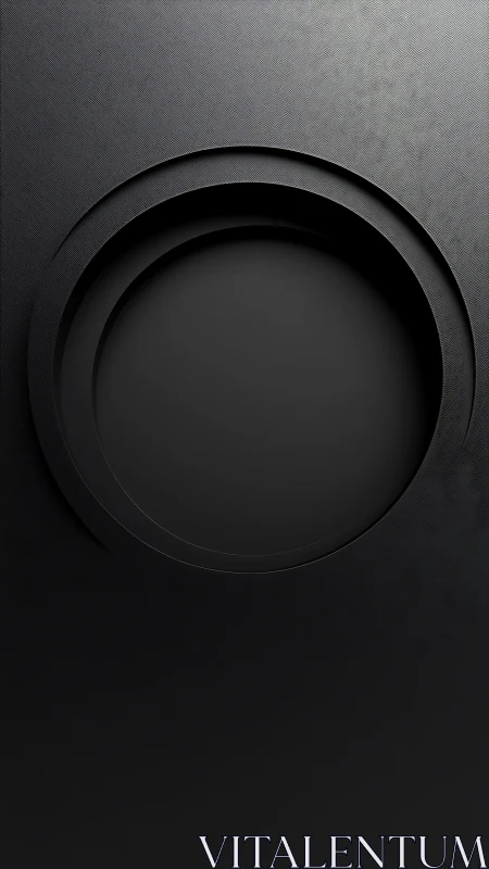 Concentric matte black ring structure defines minimal 3D depth