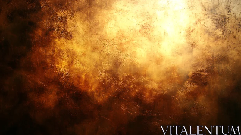 Golden textured abstraction with luminous burnished glow.
