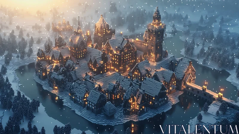 Pixel torches kindle winter magic across the frozen citadel