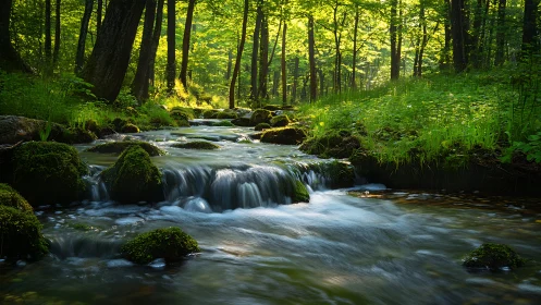 Cascade Cathedral: Where Forest Whispers Meet Rushing Water.