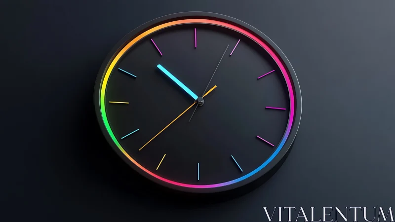 Chromatic minimal wall clock with radial spectrum indices.