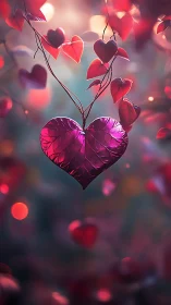 Luminous Heart Vine - Radiant Love Garden.