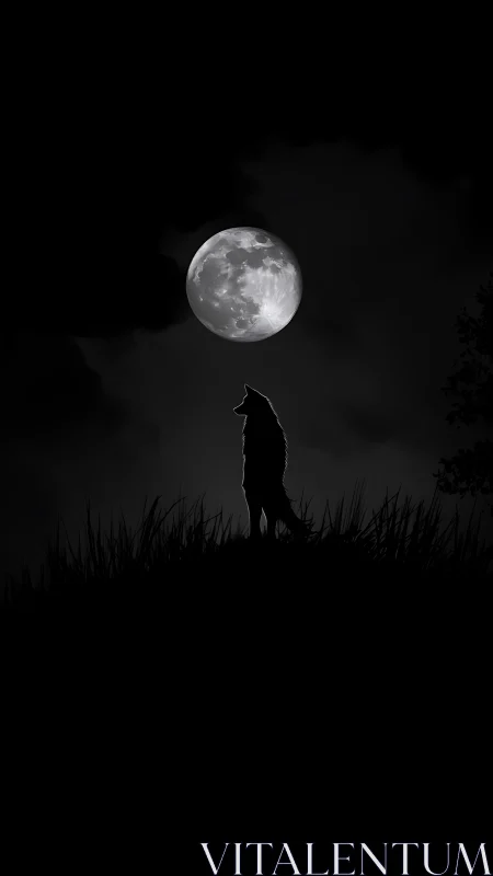 Lone hillside wolf serenades a silver-boned midnight moon.