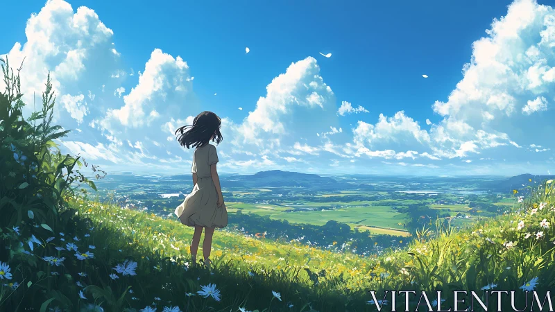 Quiet hillside daydream with wide open country skies.