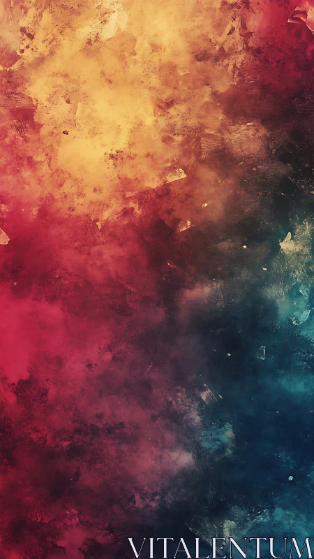 Abstract vertical gradient with red, yellow and blue fields.