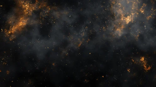 Golden star clouds drifting through a gentle night sky.