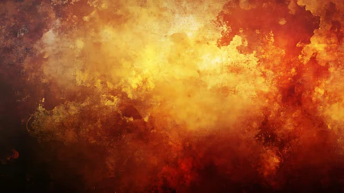Fiery Abstract Texture with Warm Red and Orange Tones, Digital Art.