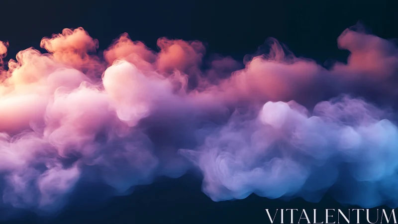 Vibrant pink and blue vapor clouds on deep navy background.