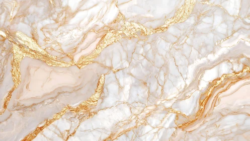 Elegant white marble texture with gold veins, luxurious abstract style.