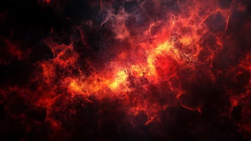 Explosive Combustion Pattern with Radiant Heat Distribution