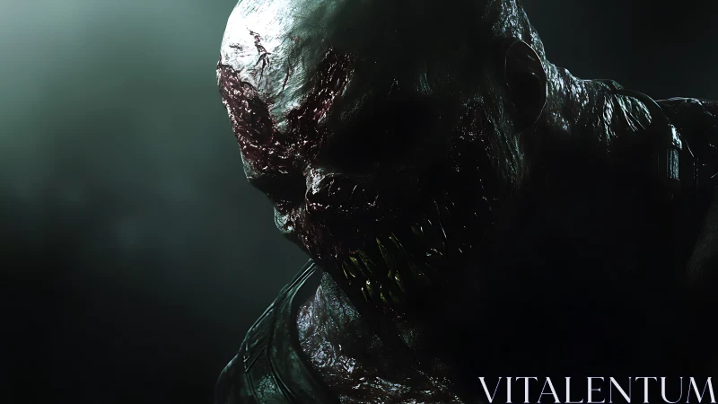 Brooding night creature bathed in eerie cinematic light.