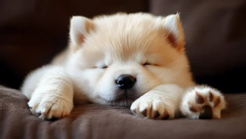 Fluffy puppy dreamscape sprawls in a blanket of warm hush.