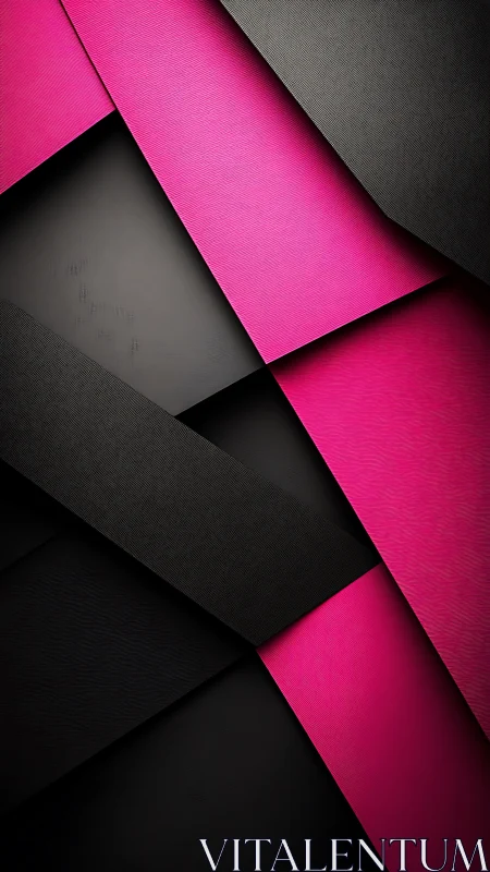 Bold magenta and black layered geometric abstract wallpaper.