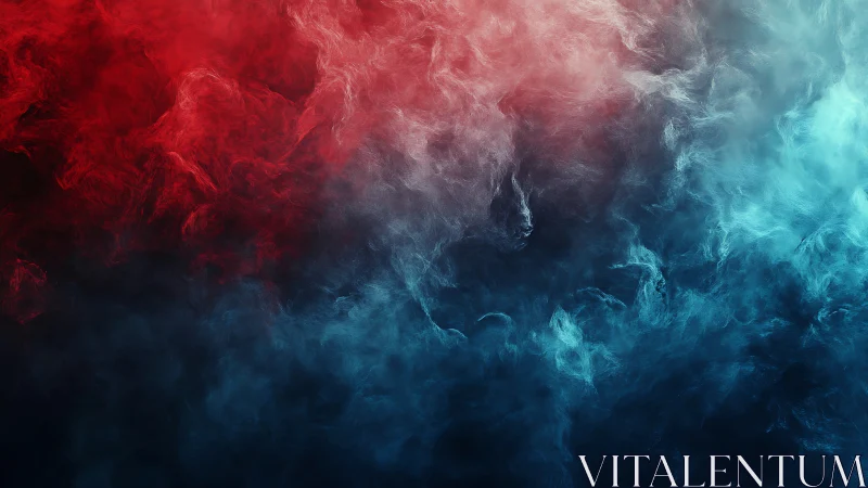 Bipolar volumetric nebula field with red–cyan turbulence mapping.