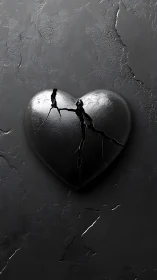 Cracked Heart: A Monochromatic Study of Fracture.