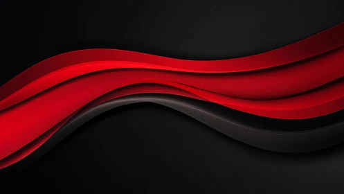 Red and Black Abstract Wavy Lines Digital Art Background.