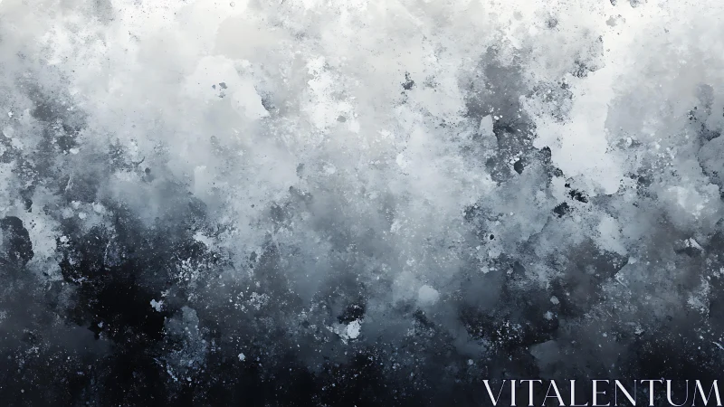 Abstract black and white textured background with cloudy effect.