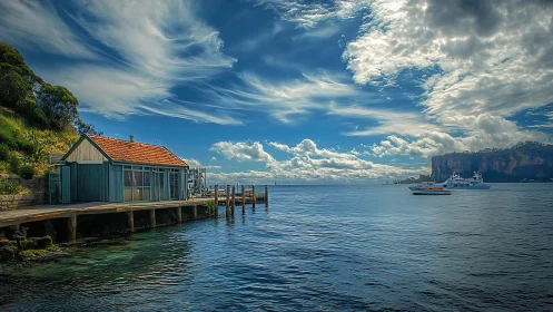Solitary Boathouse Dreams: Where Turquoise Waters Whisper Stories