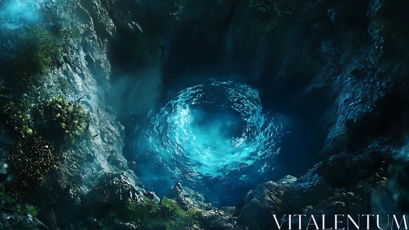 Glowing Gateway: Where Stone Meets Celestial Light.