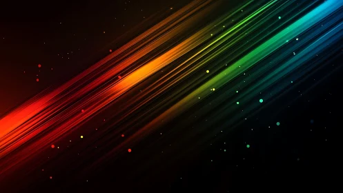 Colorful light trails glide across a softly glowing night