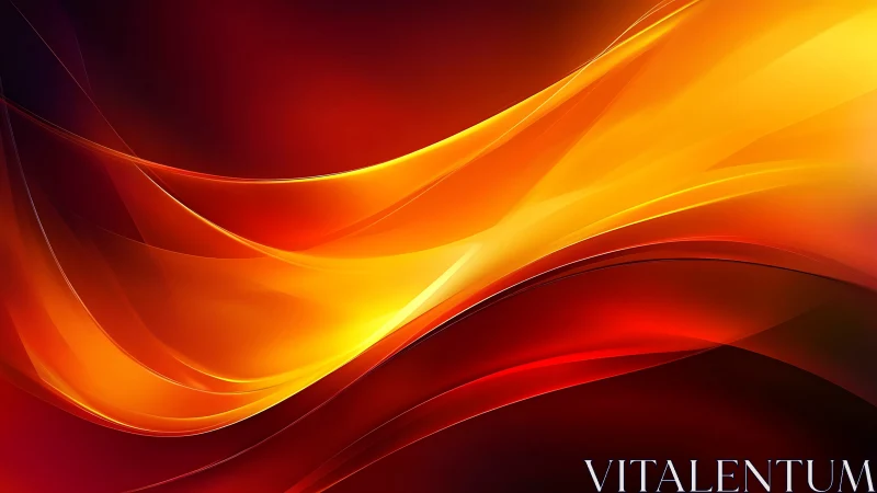 Flowing luminous waves with radiant gradient transitions