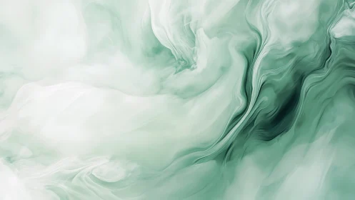 Soft mint green abstract marble fluid background art.
