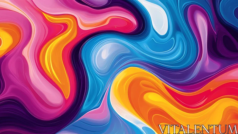 Liquid rainbow currents swirl through neon dream tides.