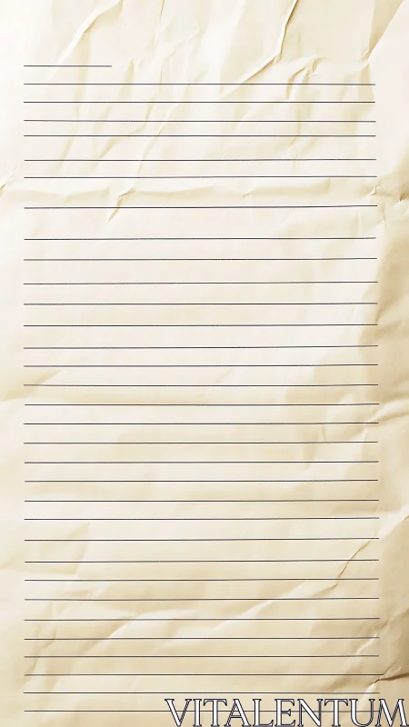 Gentle lined paper inviting notes on crinkled cream sheet.