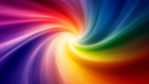 Radiant multicolor vortex curves into luminous central core