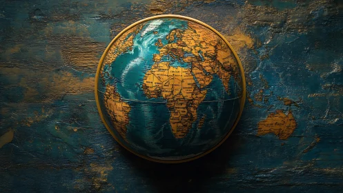 Warmly lit vintage globe invites quiet moments of wonder