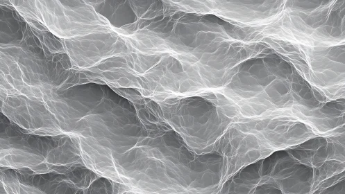 Whispering electric veils drift across a grayscale horizon.