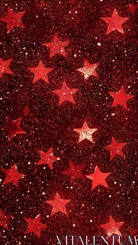 Crimson stardust shimmer with glowing festive sparkles.