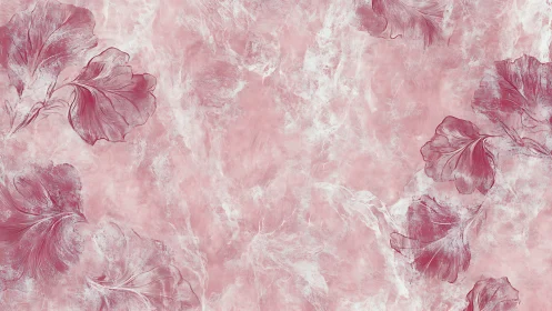 Dusty rose floral texture with translucent sketchline petals