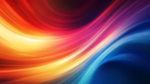 Radiant color waves stream across a luminous horizon.