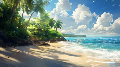 Tropical Paradise: Golden Sands Meet Turquoise Waters.