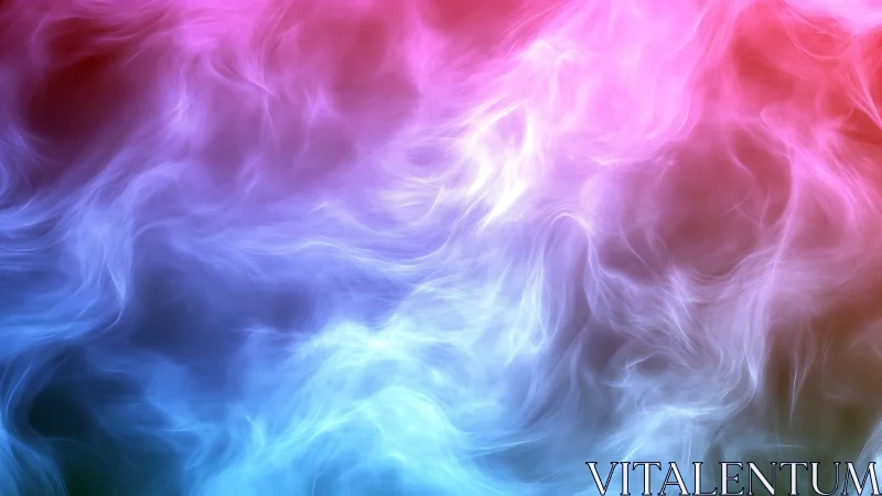 Dreamy swirling clouds in gentle pink and blue light.