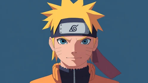 Centered cel-shaded anime portrait with flat-color background