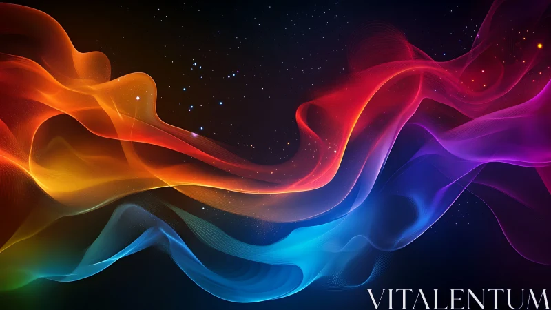 Multicolor volumetric light waves traverse starfield gradient space