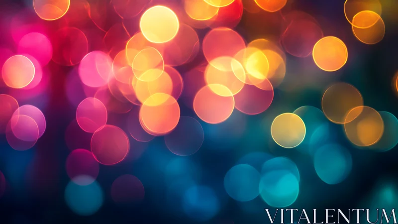 Soft festival lights drifting through a colorful evening.