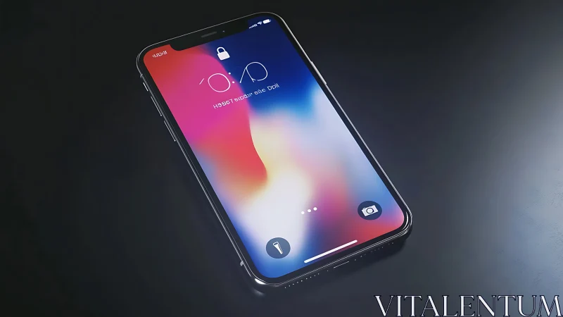 Sleek smartphone gleams with impossibly vibrant digital dreamscape glowing