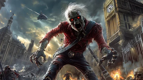 Apocalypse stomps London as feral corpse titan advances.