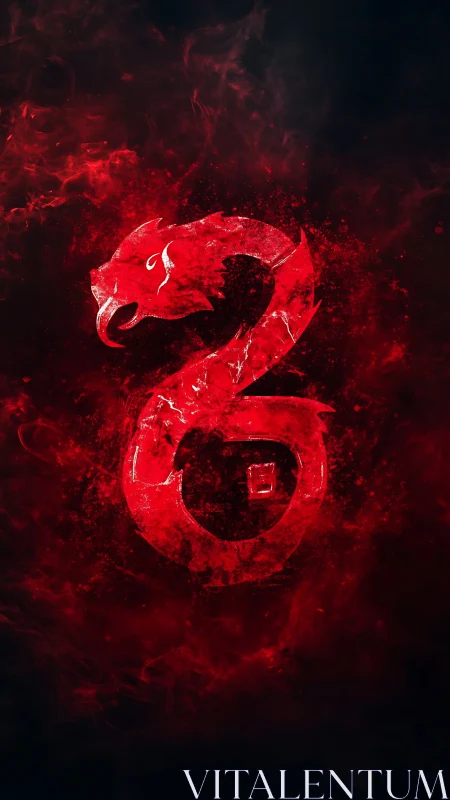 Crimson serpent emblem swirling in storm-lit digital embers.