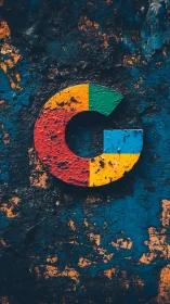 Weathered Wonder: Colorful Google Logo Meets Urban Canvas.