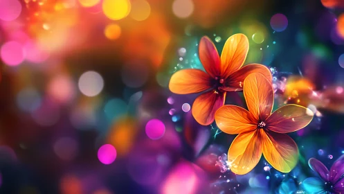 Chromatic Blooms Dance Through Electric Dreams.