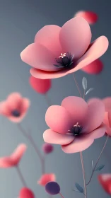 Petal Reverie: Where Blushed Blooms Float in Dreamy Stillness.